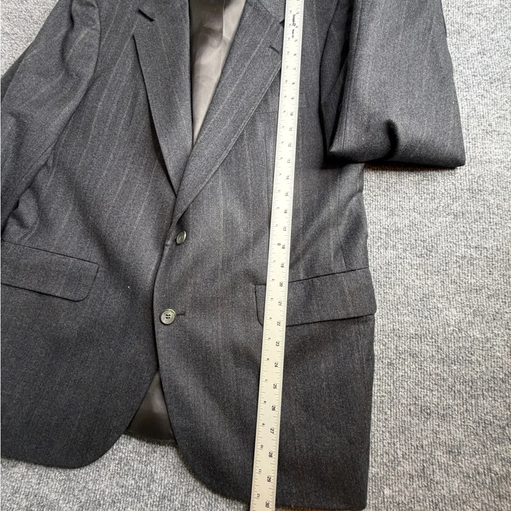 Stanley Blacker Gray Made In USA‎ Sport Coat Jacket Length 30 Arm To Pit 20